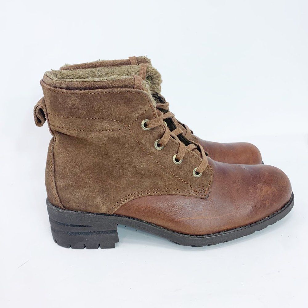 Caterpillar Womens Teegan P309108 Brown Leather Lace Up Ankle Boots Size US 9.5